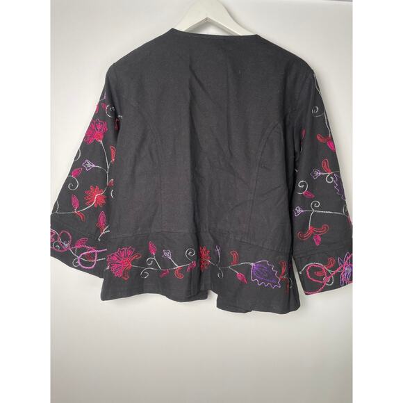Vtg. Choices Medium Embroidered Jacket SZ Med - Picture 3 of 7